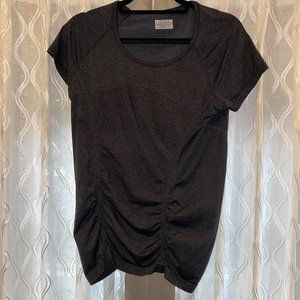 Athleta Short Sleeved charcoal Performance Top